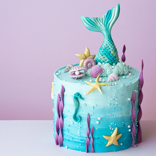 Mermaid cake decoration how to diy fondant pastel inspiration