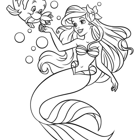 Little Mermaid coloring page coloriage sirene sirena Ariel free gratuit