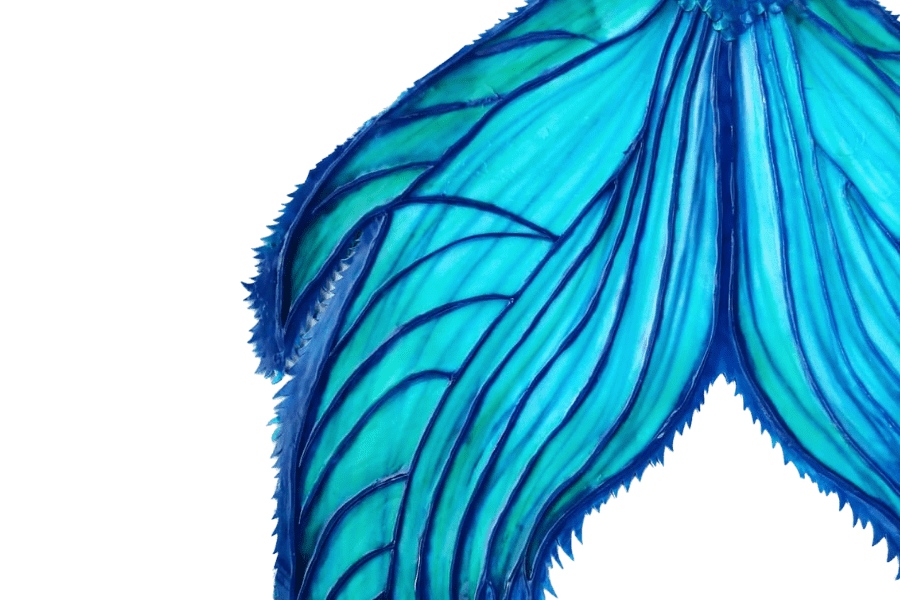 Tail mermaid tail fluke blue teal