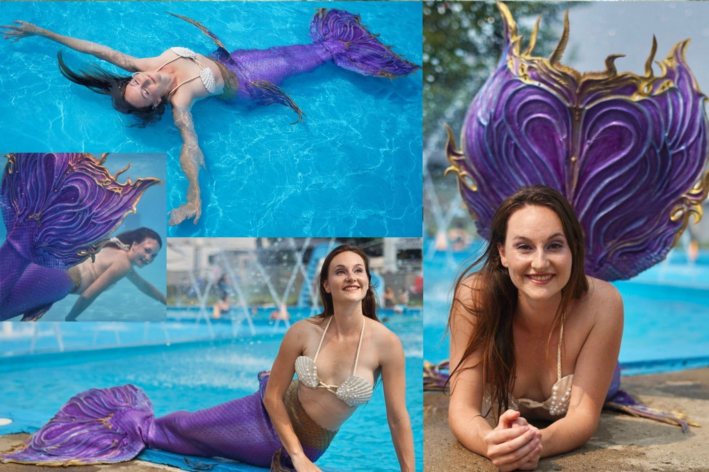 Mermaid swimming photo purple silicone mermaid tail montreal