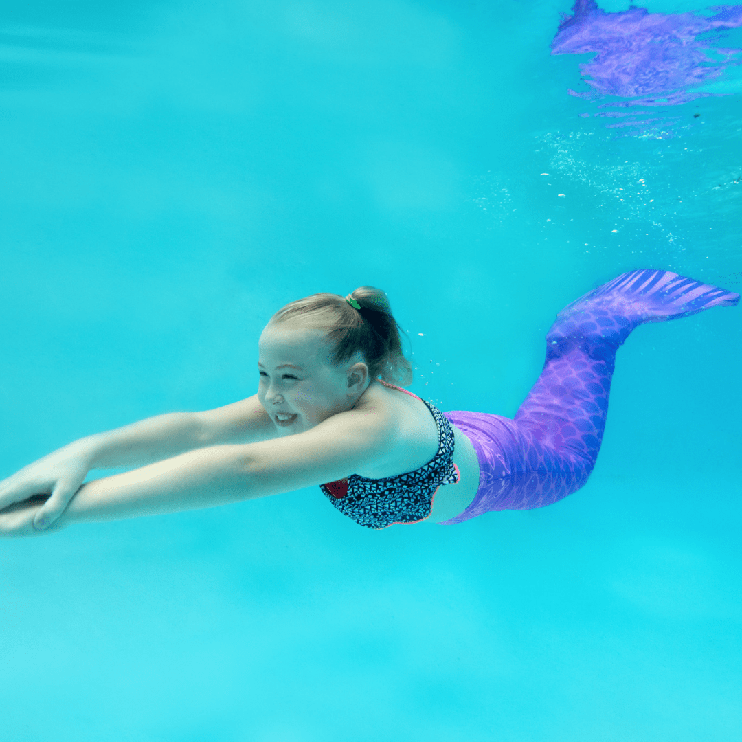 purple mermaid tails for swimming